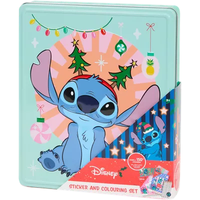 Sada samolepek a omalovánek v plechové dóze