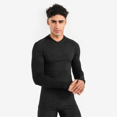 KIPSTA Damen/Herren Funktionsshirt langarm seamless ‒ Keepdry schwarz
