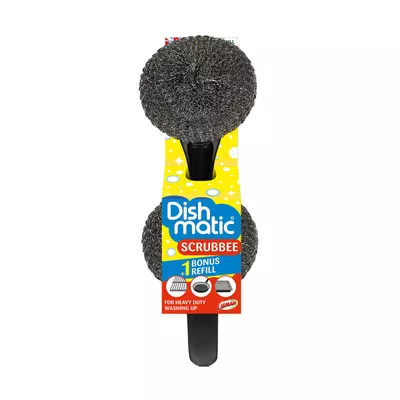 Dishmatic Scrubbee Heavy Duty Brush & Refill