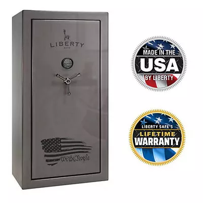 Liberty Safe 30 Long Gun + 4 Handgun 16.3 cu. ft. Electronic Lock We the People Gun Safe, Gray
