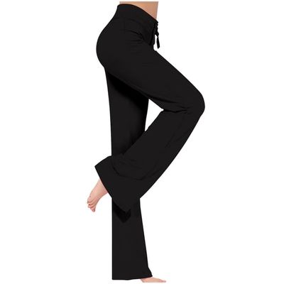 Aoujea Up to 50% off Plus Size Yoga Pants Women Loose High Waist Wide Leg Workout Out Leggings Casual Trousers
