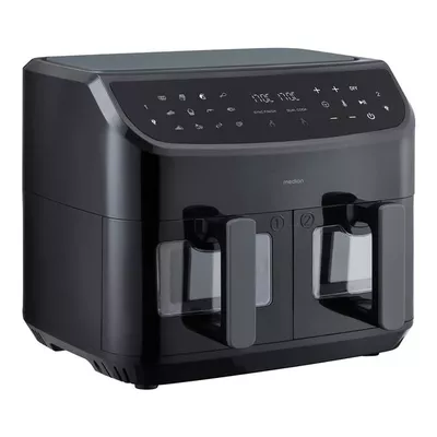Medion Doppel-Heißluftfritteuse (MD 11760), 2x 4,35 l, schwarz