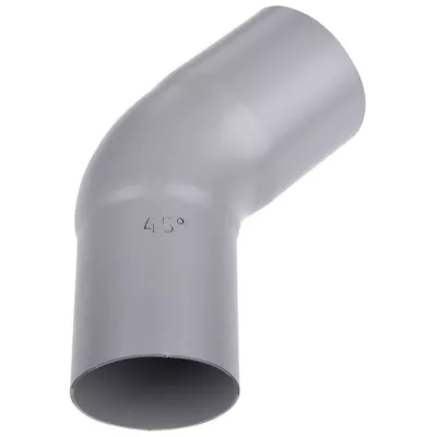 Plastmo Plast, Bøjning, 45°, Ø75 mm, grå