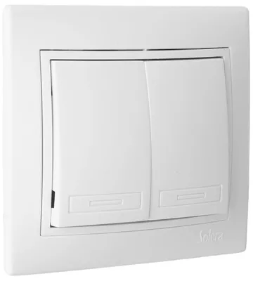 CONMUTADOR DOBLE SERIE EUROPA BLANCO