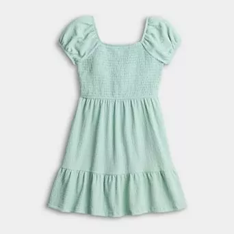 Girls 6-20 SO® Crinkle Smocked Bodice Dress in Regular & Plus Size