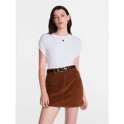 Scenario Women's and Women's Plus Shirred Shoulder Tee, Sizes XS-4X