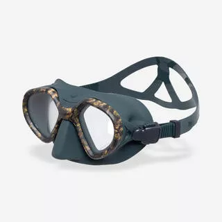 Maschera apnea e pesca in apnea 500 DUAL LV anti fog mimetica