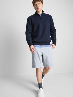 Jersey de punto con cuello con cremallera
