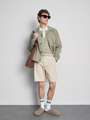 Pantalones cortos chinos con cinturón