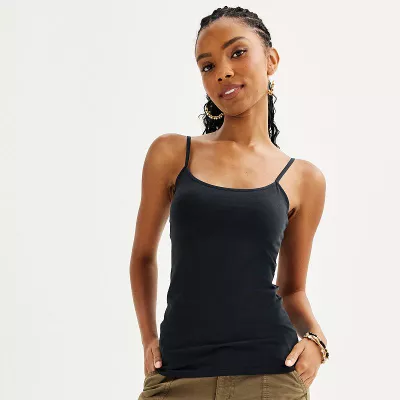 Juniors' SO® Shelf Bra Layering Cami