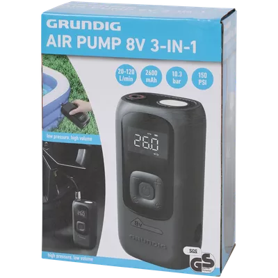 Bezdrátová vzduchová pumpa 3 v 1 Grundig