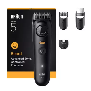 Braun BeardTrimmer 9 BT5520 regolabarba Batteria 4...