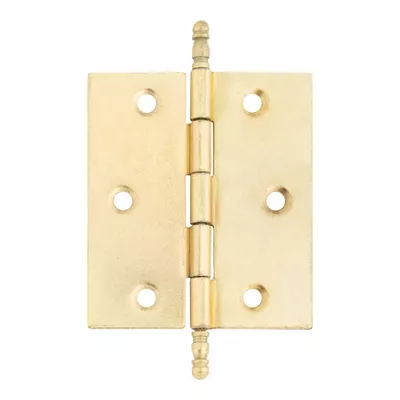 BISAGRA HIERRO 60 X 50 MM. CON REMATE LATONADA. 2 UDS