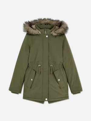7-15 años | Parka con ribete de pelo sintético