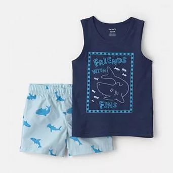 Toddler Boy Carter's 2 pc Shark Tank Top & Short Set