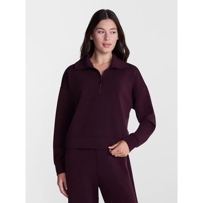 Avia Women's and Women's Plus Quarter-Zip ScubaKnit Pullover, Sizes XS-4X