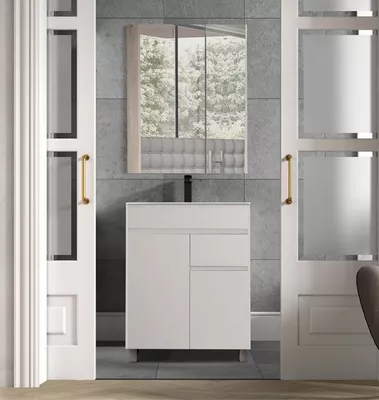 MUEBLE DE BAÑO LONDRES BLANCO 60X45CM 2 PUERTAS Y 1 CAJON