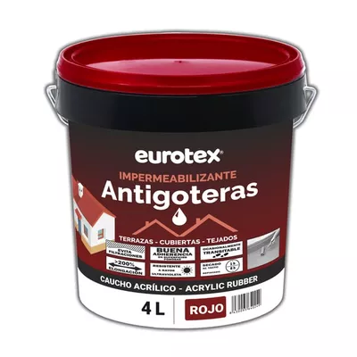 IMPERMEABILIZANTE CAUCHO 4L ROJO