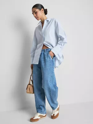 Camisa de popelina de algodón con lazo By Coleen