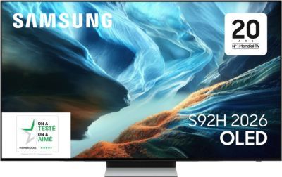 Samsung - Tv Oled  Tq65s92h (2026) 65" (163 Cm) 4k - Expérience Gaming, Smart Tv Avec Ia, Anti-Reflet