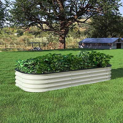 New!  Veikous 6 x 3 x 1 ft. Galvanized Steel Raised Garden Bed Planter Box Outdoor, Light Green