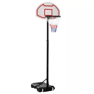 HOMCOM HOMCOM Canestro Basket Bambini e Adulti, Altezza Regolabile e Base con Ruote
