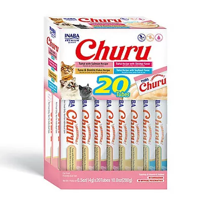 Inaba Churu Tuna Variety Lickable, Creamy Wet Cat Treats, 20 ct.