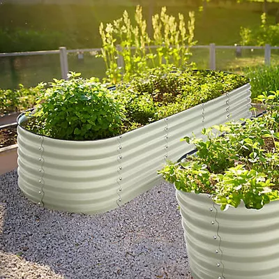 Veikous 8 ft. x 2 ft. x 2 ft. Galvanized Raised Garden Bed 9-in-1 Planter Box Outdoor