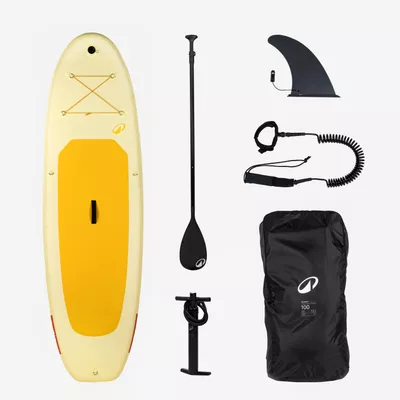 DECATHLON Sada nafukovacího paddleboardu 100 9'6 pro 1 osobu (do 80 kg)