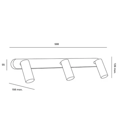 FOCOS 3 LUCES LOGOS 12,6W LUZ NEUTRA IP20