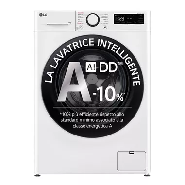 LG F4R3010NSWB Lavatrice 10kg AI DD, Classe A-10%,...