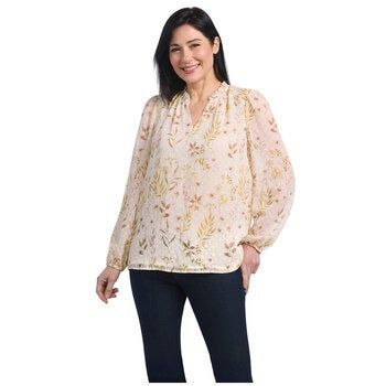 Hilary Radley Women's Long Sleeve Blouse