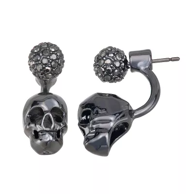 Simply Vera Vera Wang Skull Floater Earrings