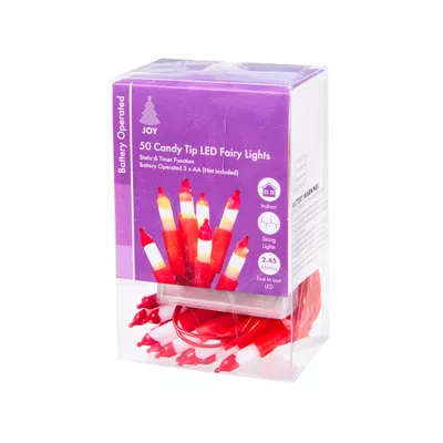 Christmas Battery-Operated Candy Lights 50pk
