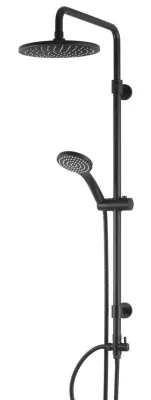 Pressalit, Brusesæt m. loftbruser, Wave Waterfall 200, mat sort