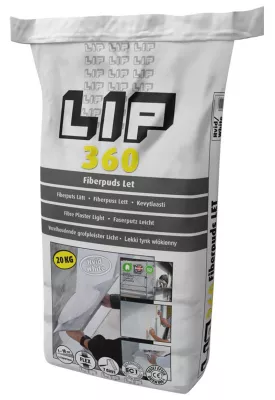 LIP 360, Fiberpuds let, hvid, 20 kg