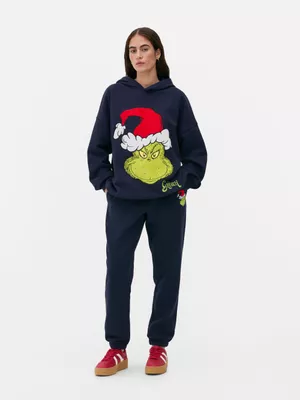 Joggers navideños de El Grinch con bajos ajustados