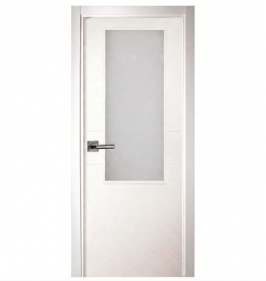 PUERTA INTERIOR EN BLOCK VT2 LACADA BLANCA PARA ACRISTALAR 82,5CM IZQUIERDA