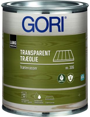 Gori, Transparent træolie, 306, træterrasser
