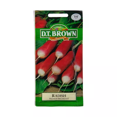Dt Brown French Breakfast Radish Seeds 500pc