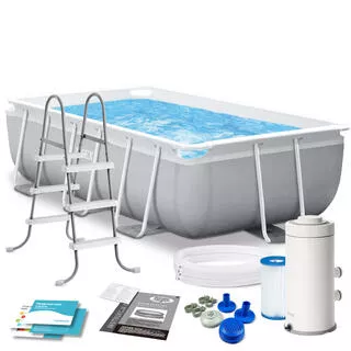 INTEX Intex 26784NP - Piscina Prisma Frame, Pompa Filtro e Scaletta, 300x175x80 cm