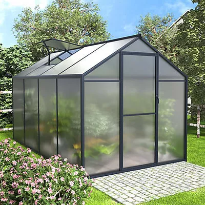 Veikous 6 L x 8 W ft. Walk-In Garden Greenhouse Kit with Adjustable Roof Vent