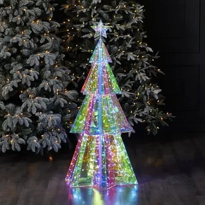 Seasonal LLC Christmas LED Lights - Prismatic Iridescent Tree 45"