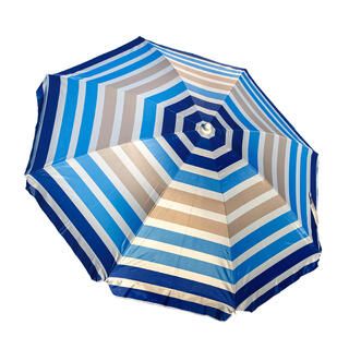 Ombrellone da spiaggia SUN&SURF a righe blu oro 200 cm