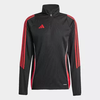 Felpa calcio adulto ADIDAS TIRO 24 nero-rosso