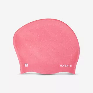 Cuffia piscina in silicone rosa per capelli lunghi TAGLIA UNICA