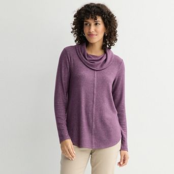 Women's Croft & Barrow® Draped Neckline Tunic Sweater Top