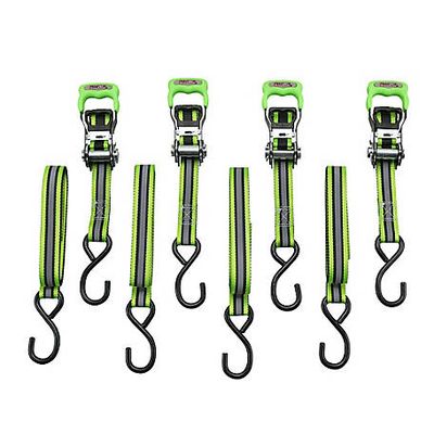 Traveller 1 in. x 12 ft. Reflective Ratchet Tie-Down Straps, 500 lb., 4-Pack, FH95354
