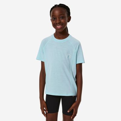 QUECHUA Dětské turistické merino tričko MH 900 7–15 let