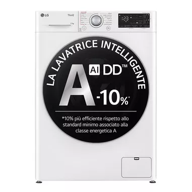 LG F4R3711NSWS Lavatrice 11kg AI DD, Classe A-10%,...